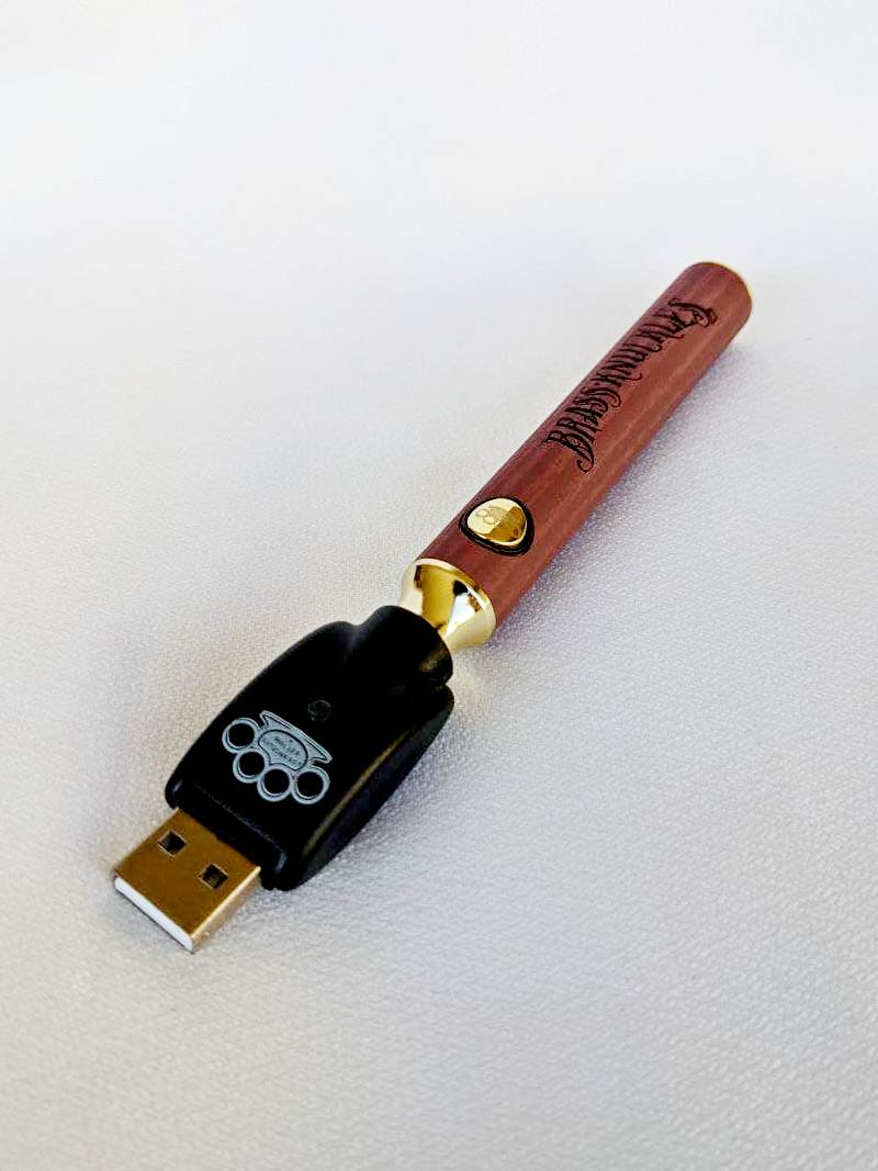 Brass Knuckles OG WOOD Vape Pen Battery w/USB charger