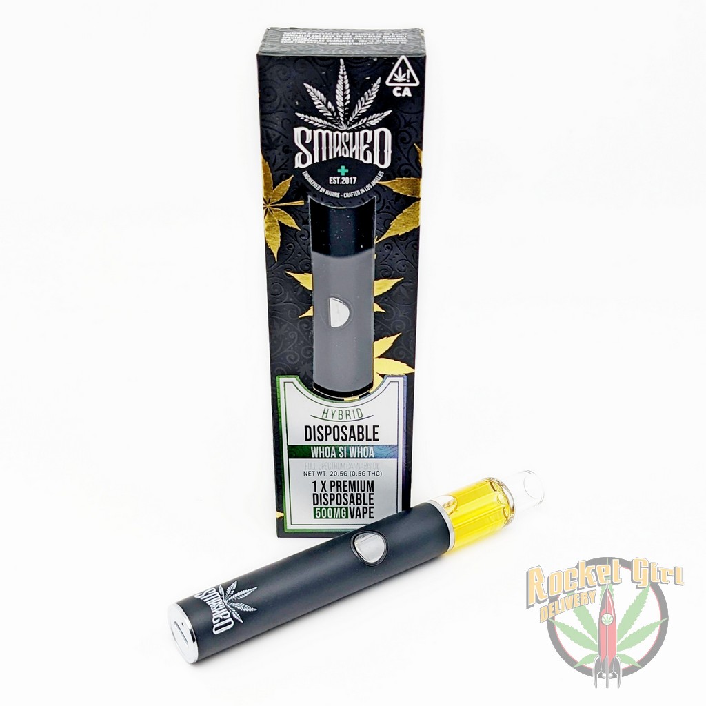 whoa disposable vape Smashed: “Whoa Si Whoa” Rechargeable .5g (hybrid) – Rocket Girl Delivery Flavors:Yoshi Pop Rox Banana Ice Granddaddy Purple